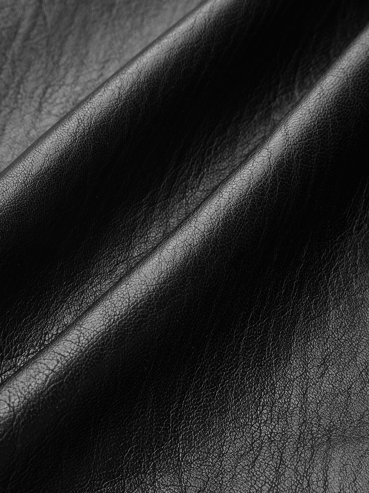 Single Button PU Leather Jacket