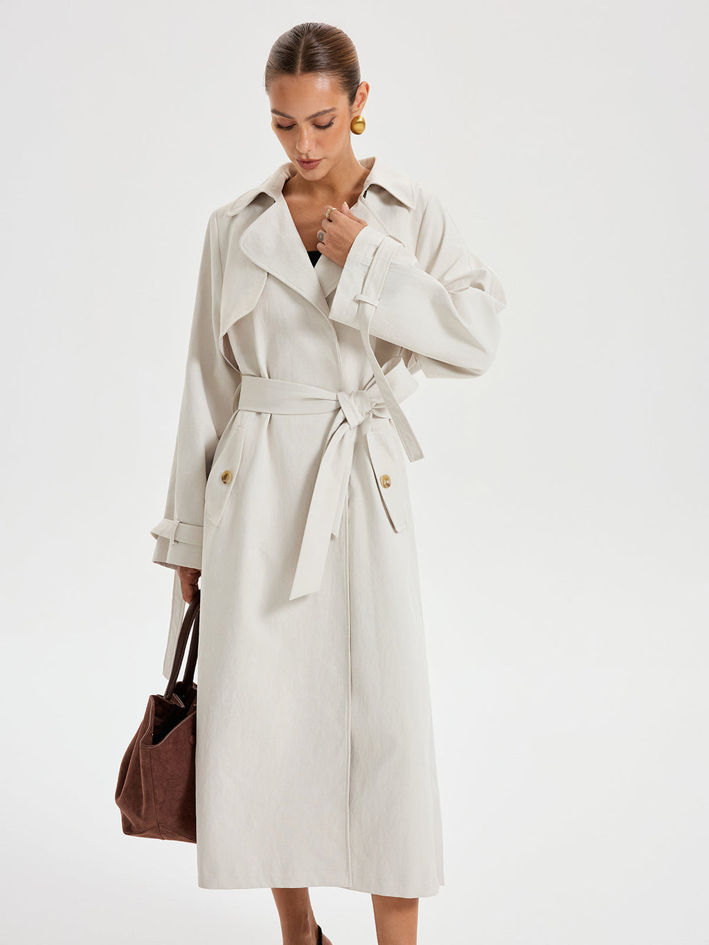 Belted Double-breasted Trench Coat