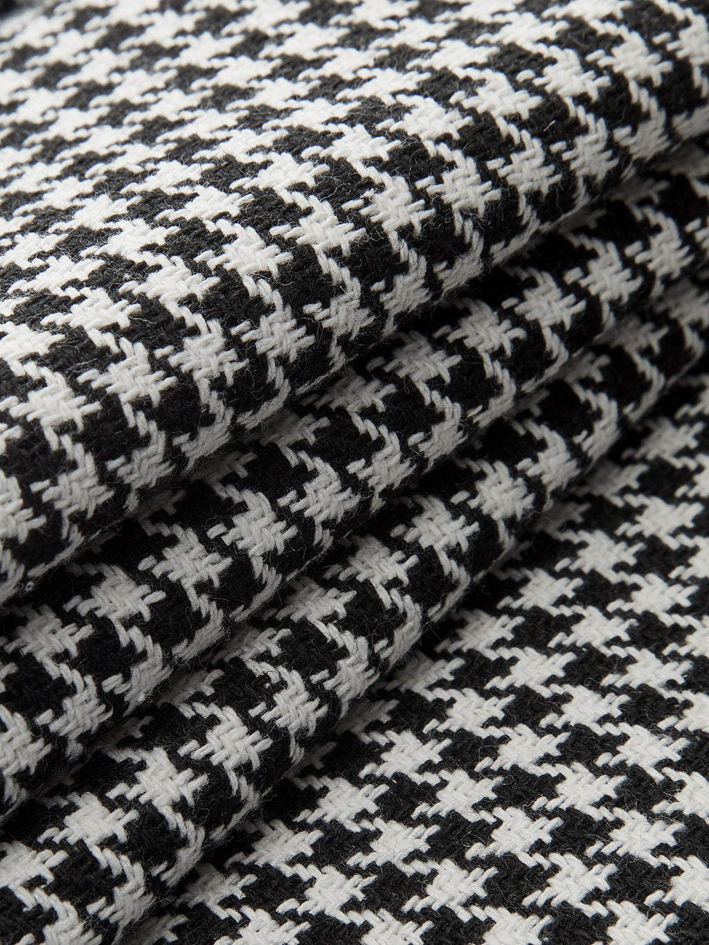 Houndstooth Pleated Buttoned Wide Leg Pants