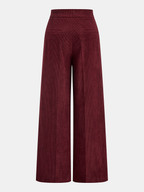 Pleated Cotton Corduroy Wide Leg Pants