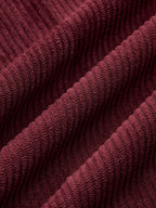 Pleated Cotton Corduroy Wide Leg Pants