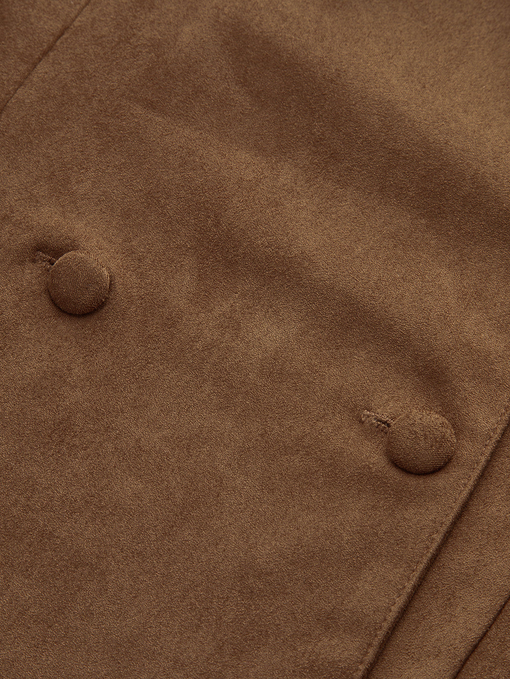 Suede Effect Belted Lapel Jacket