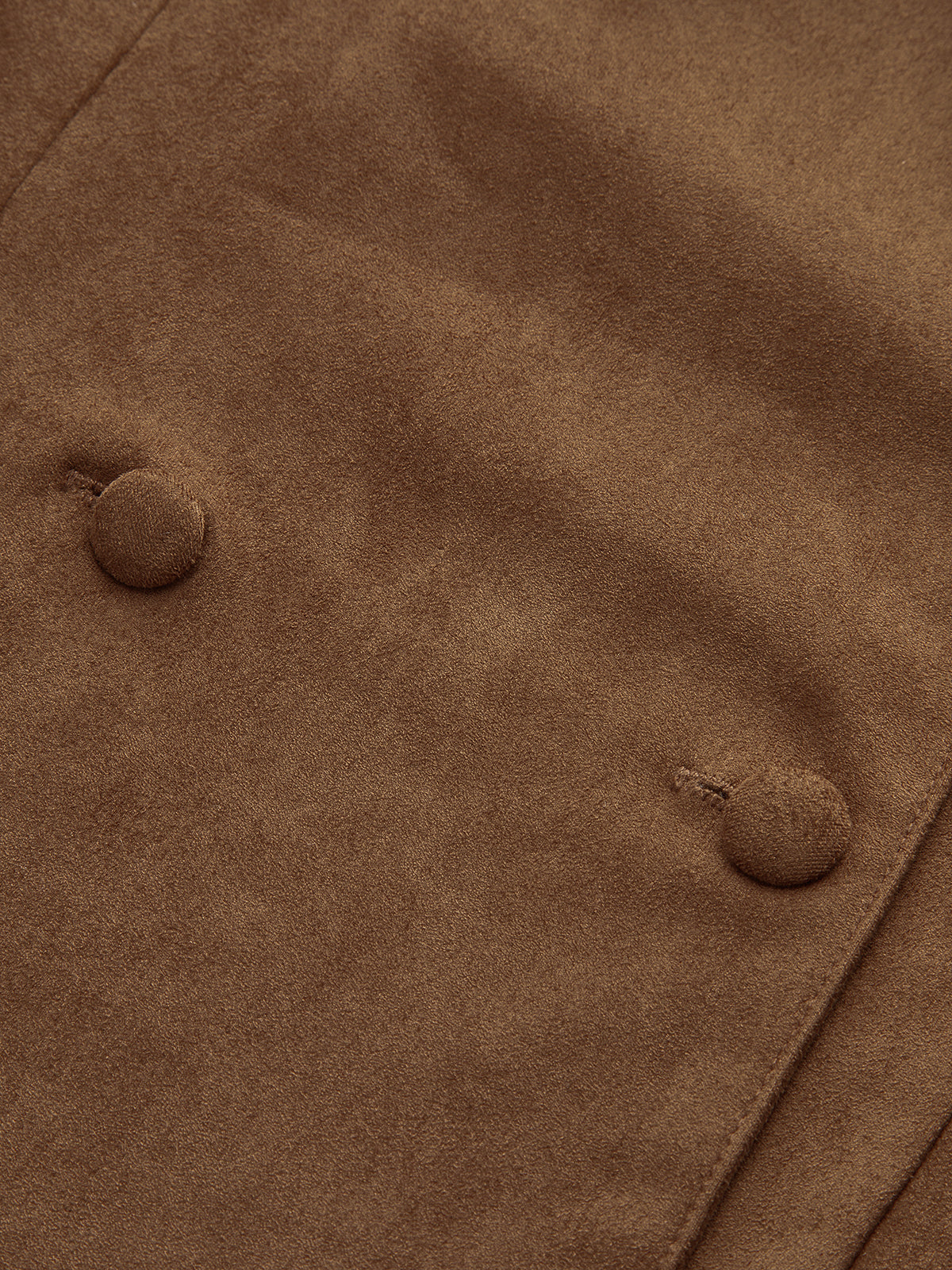 Suede Effect Belted Lapel Jacket