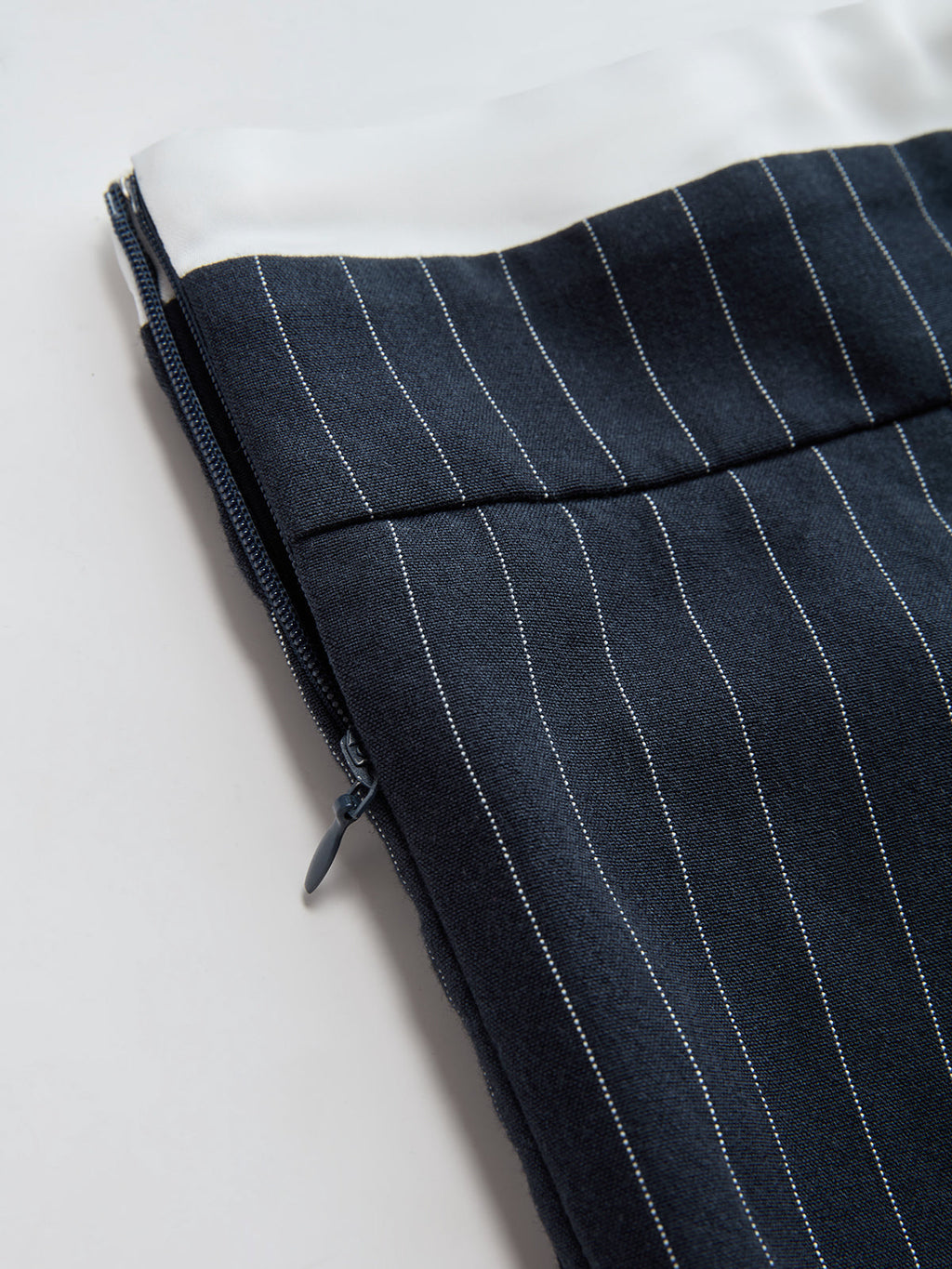 Pinstripe Drawstring Waist Wide Leg Pants