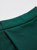 Mid Waist Belted Pleated Wide Leg Pants